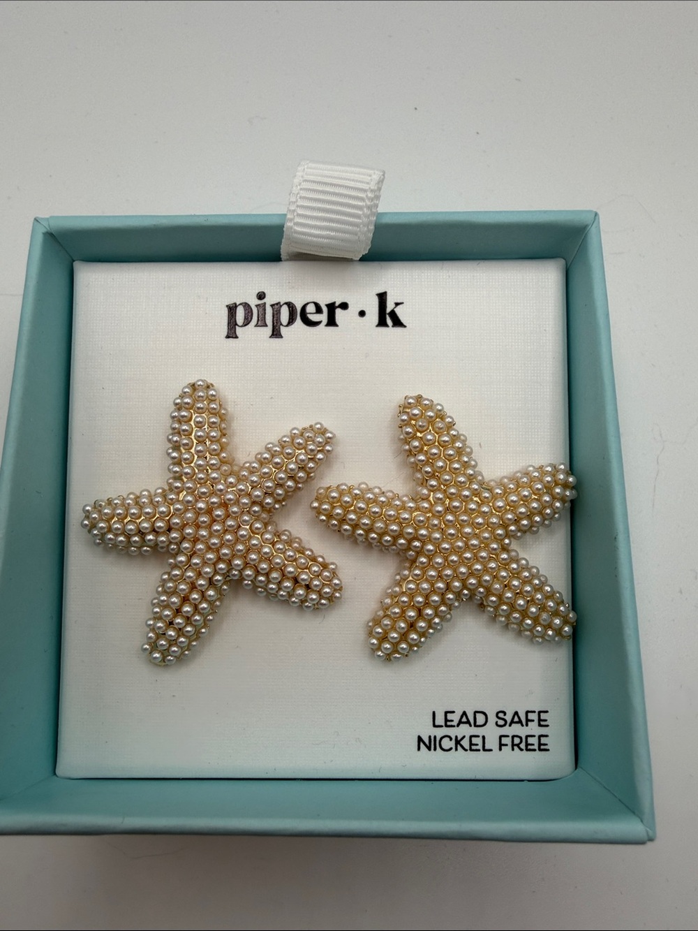 Piper Pearl-Embellished Gold Starfish Studs